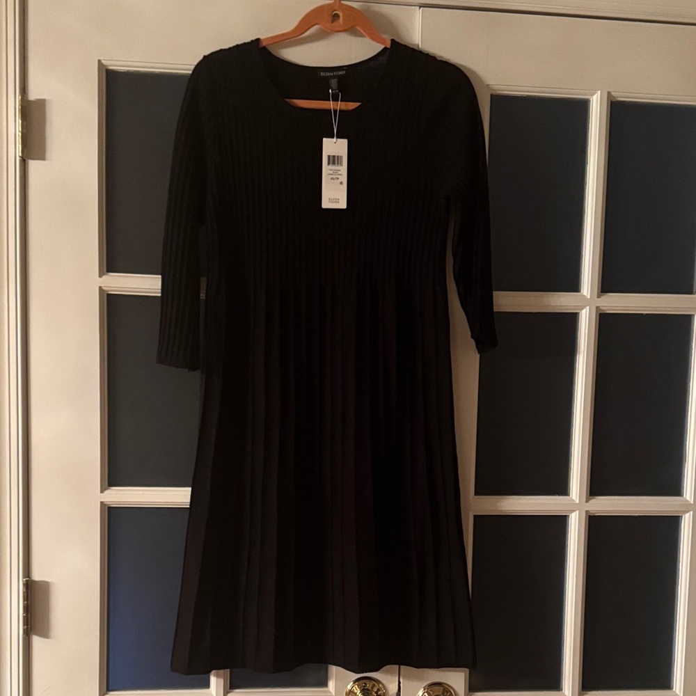 Eileen Fisher Black Long Sleeve Dress